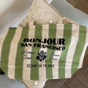 👜👜Green Sezane  Bonjour San Francisco Tote👜👜